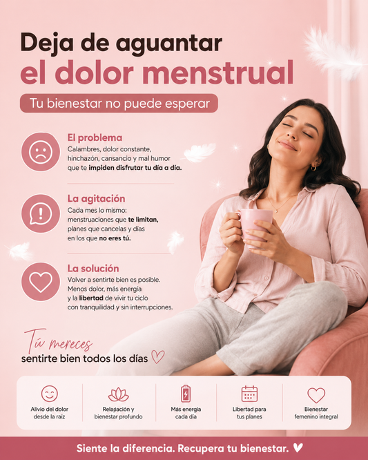 Aliviador térmico para cólicos menstruales.