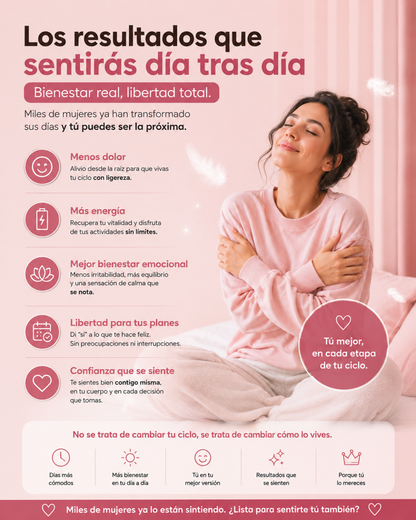 Aliviador térmico para cólicos menstruales.